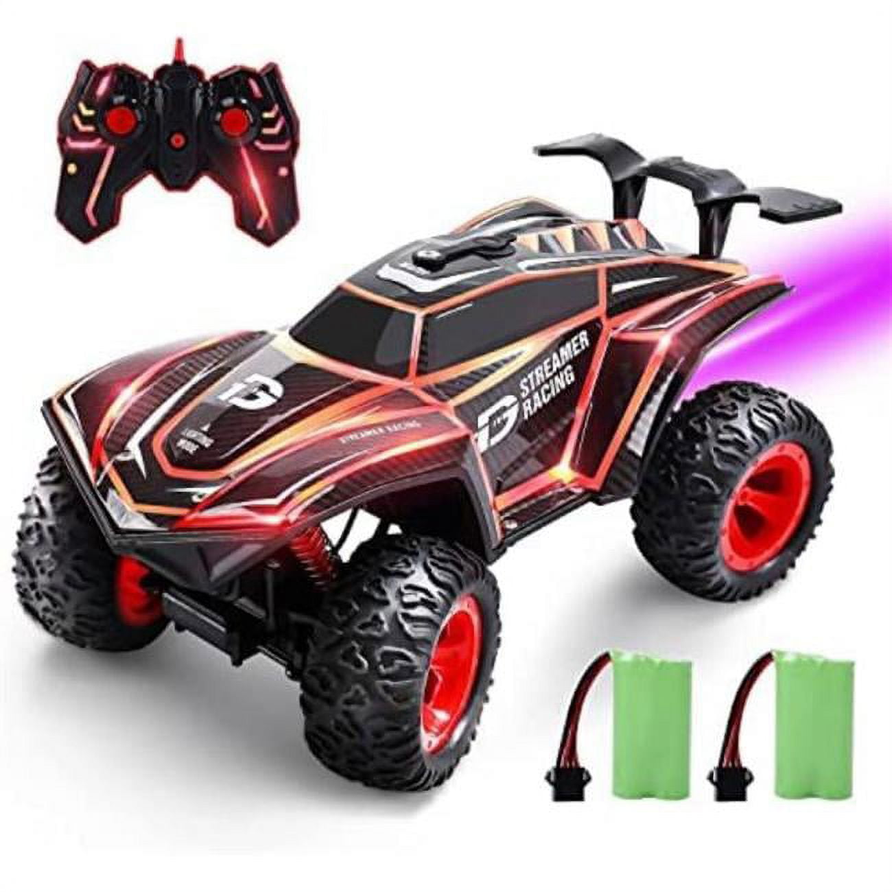 Amazon.com: DEERC 1:12 Remote Control Car with Metal Shell, 4WD Off Road  Monster Truck, Dual Motors LED Headlight RC Rock Crawler, 2.4Ghz All  Terrain Hobby RC Cars Toys for Boys Kids Adults