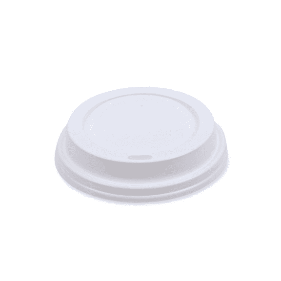 Deerfield Hot Cup Lids for 10oz - 20oz Cups, White, Plastic, PK1000