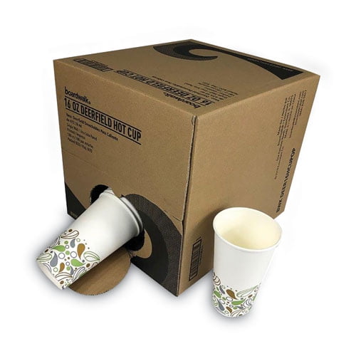 Deerfield Printed Paper Hot Cups, 16 oz, 50/Sleeve, 20 Sleeves/Carton | Bundle of 2