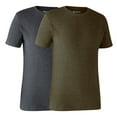 thumbnail image 1 of Deerhunter Basic 2-pack T-Shirt Adventure Green Melange Small, 1 of 3