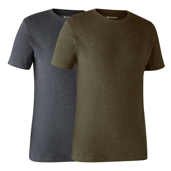 Deerhunter Basic 2-pack T-Shirt Adventure Green Melange Small