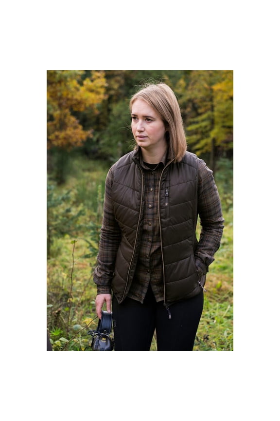 Lady Heat Padded Waistcoat Wood C44 Green