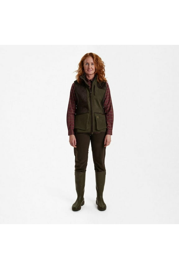 Lady Pam Shooting Waistcoat Graphite Green C46 Green