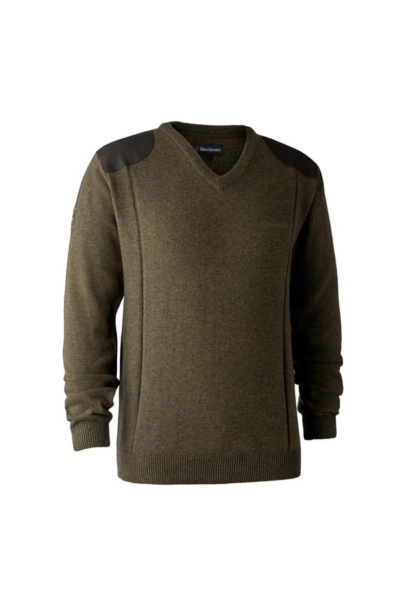 Sheffield Knit w. V-neck Cypress  Small Olive