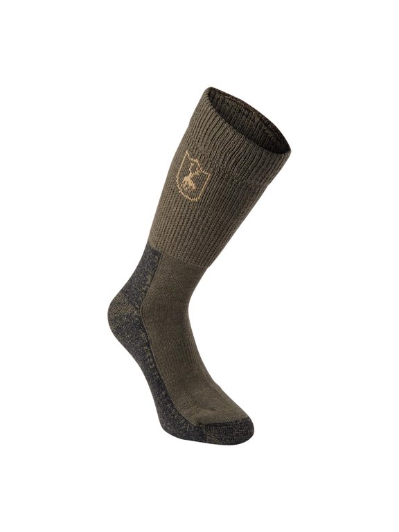 Wool Socks Deluxe - short - Grape leaf Large Green