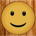 thumbnail image 1 of Deerlux Emoji Style Round Funny Smiley Face Kids Area Rug, Smiling Emoji Rug, 24" x 24", 1 of 6