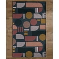 thumbnail image 1 of Deerlux Modern Living Room Area Rug with Nonslip Backing, Abstract Geo Pattern, 8 x 10 Ft Large, 1 of 5