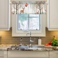 thumbnail image 1 of Deers Balloons Trees Curtain Valances Farmhouse Design Window Treatment Decor Blackout Rod Pocket for Windows Living Room Kitchen 54" x 18", 1 of 5