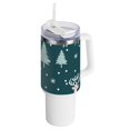 thumbnail image 1 of Deers Pines Trees Snow 40 oz Tumbler with Handle Insulated&nbsp;Travel Mug&nbsp;Lid Straw Leak Proof Steel Vacuum Water Bottles Glasses Fits in Car Cup Holder, 1 of 7