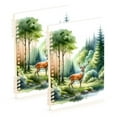 thumbnail image 1 of Deers on Forest Ring Binder Notebook Journey Note Diary College Ruled Spiral Notebook Study Loose Leaf Paper A5 60 Pages, 1 of 8