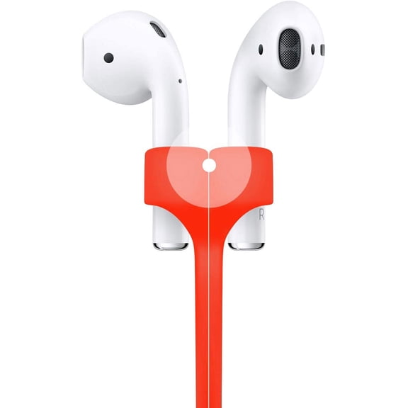 Deexeen Compatible for Magnetic Anti-Lost Strap AirPods 1 2 Pro Accessory - Colorful Soft Sport String Tether Lanyard, Running Silicone Wire Cable Connector, Silica Gel Neck Rope Cord - Red
