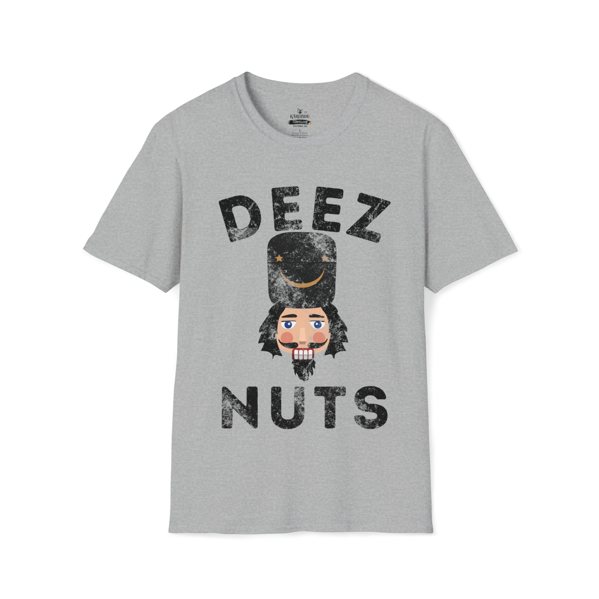 Deez Nuts Funny Christmas T Shirt Nutcracker Humor-Unisex Softstyle T-Shirt  - Walmart.com, image size:2048x2048