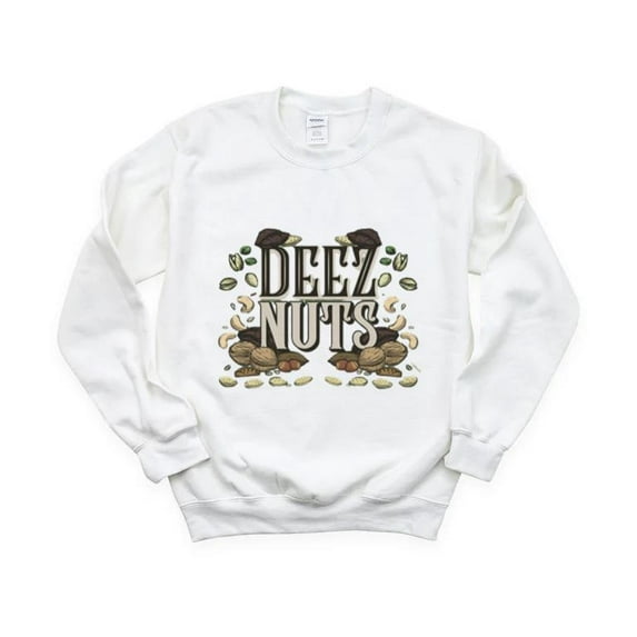 Deez Nuts Funny Sarcastic Immature Joke Squirrel Humor Graphic Cute Animal Sweatshirt, for men & women, up to size 5XL