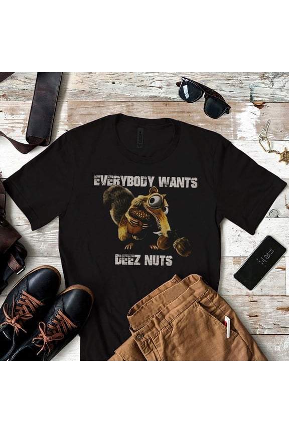 Deez Nuts Funny T-shirt | Black
