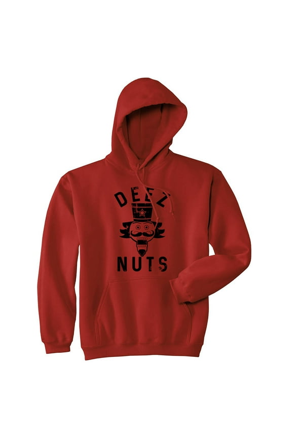 Deez Nuts Hoodie Funny Christmas Party Nutcracker Hilarious Offensive Xmas Joke