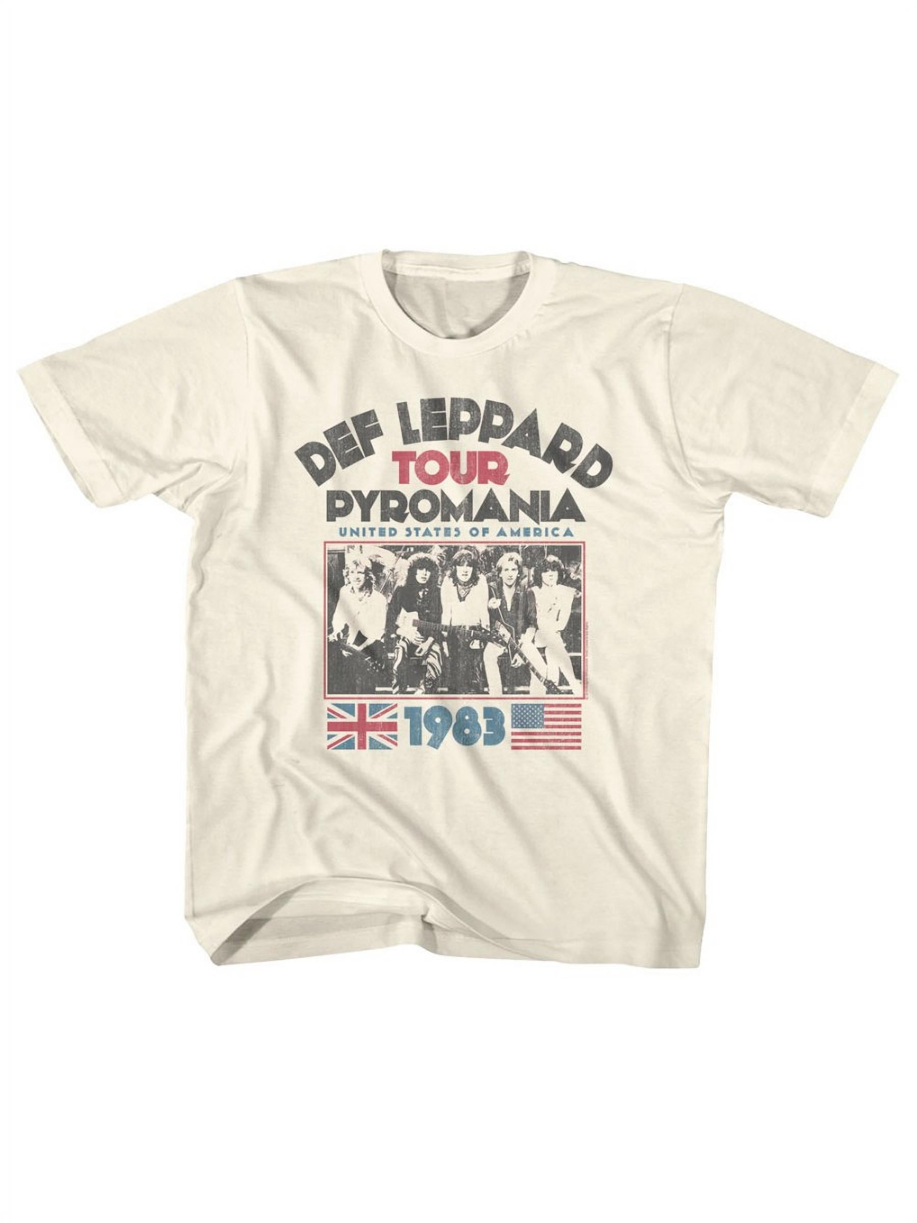 Maglietta Def Leppard Pyromania Tour 1983 – Nera, Gildan 5000, Unisex