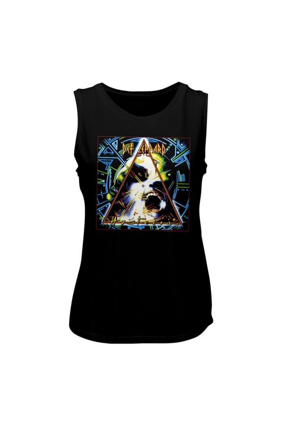 Def Leppard 1977 English Rock Heavy Metal Band Hysteria Ladies Muscle Tank Top