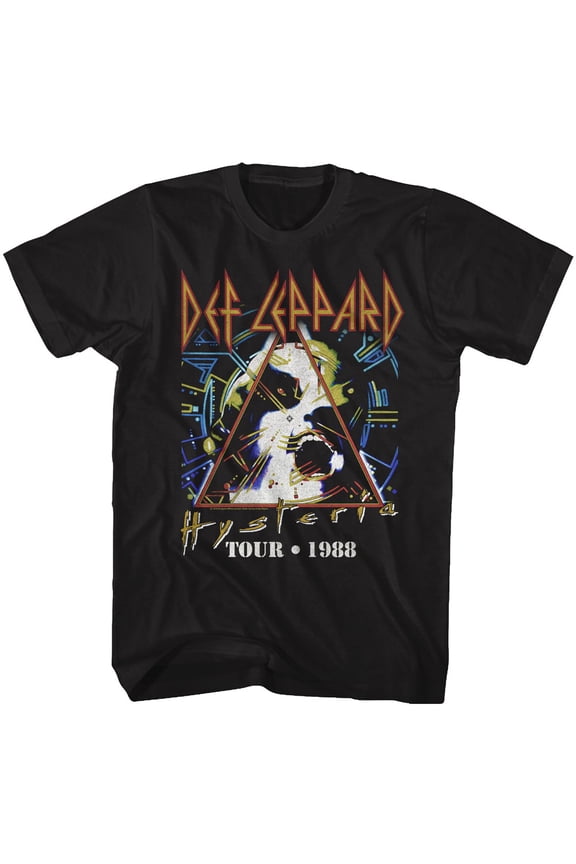 Def Leppard 1980s Heavy Hair Metal Band Rock & Roll Tour '88 Adult T-Shirt Tee