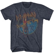 Def Leppard 1980s Heavy Metal Band 81 High N Dry Distressed Adult T-Shirt Tee