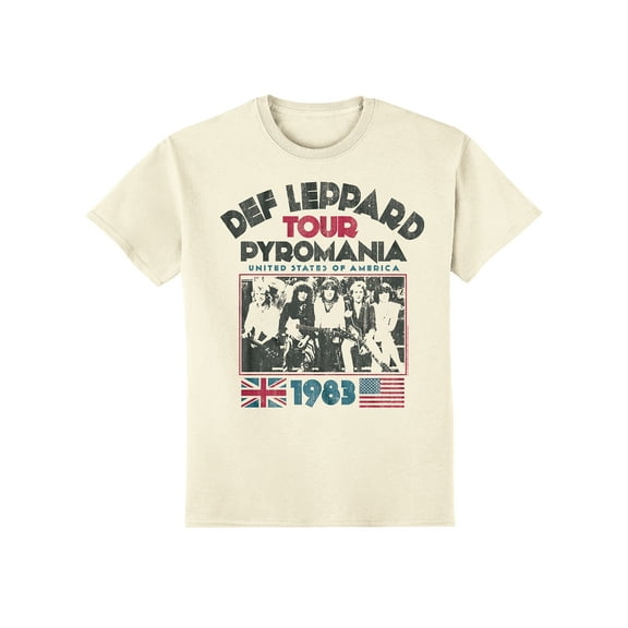 Def Leppard 1983 Tour Pyromania Natural Cotton T-Shirt
