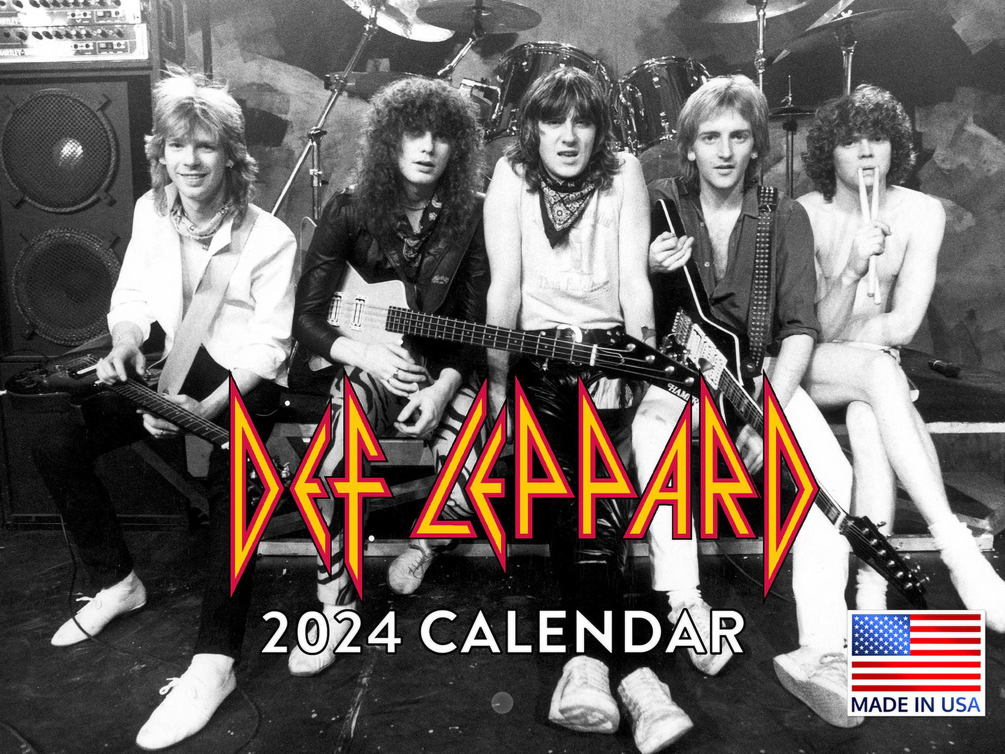 Def Leppard 2024 Wall Calander Monthly Music Band Merch Def Leppard