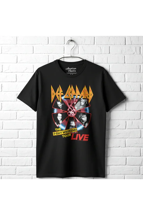 Def Leppard 7-Day Weekend Tour Live Men's T Shirt ()