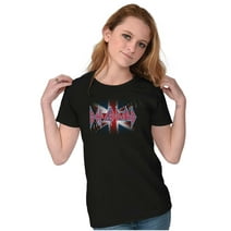 Def Leppard 80s British Union Jack Women's T Shirt Ladies Tee Brisco Brands
