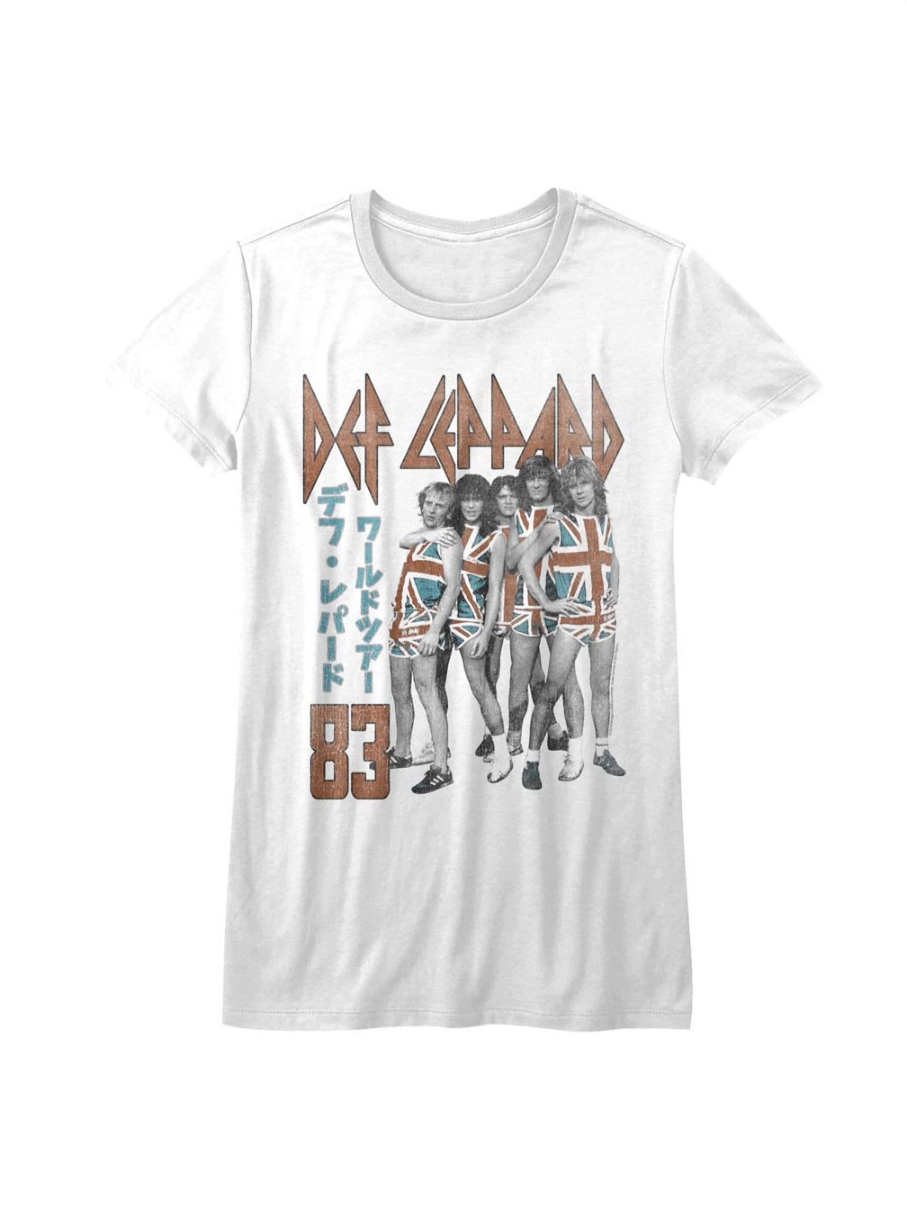 Def Leppard 80s Heavy Hair Metal Band Rock and Roll 1983 Juniors T