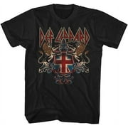 ZIBTES Def Leppard 80s Metal Band Rock N Roll Def Crest Adult T-Shirt Tee