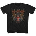 thumbnail image 1 of Def Leppard 80s Metal Band Rock N Roll Def Crest Youth Big Boys T-Shirt Tee, 1 of 2