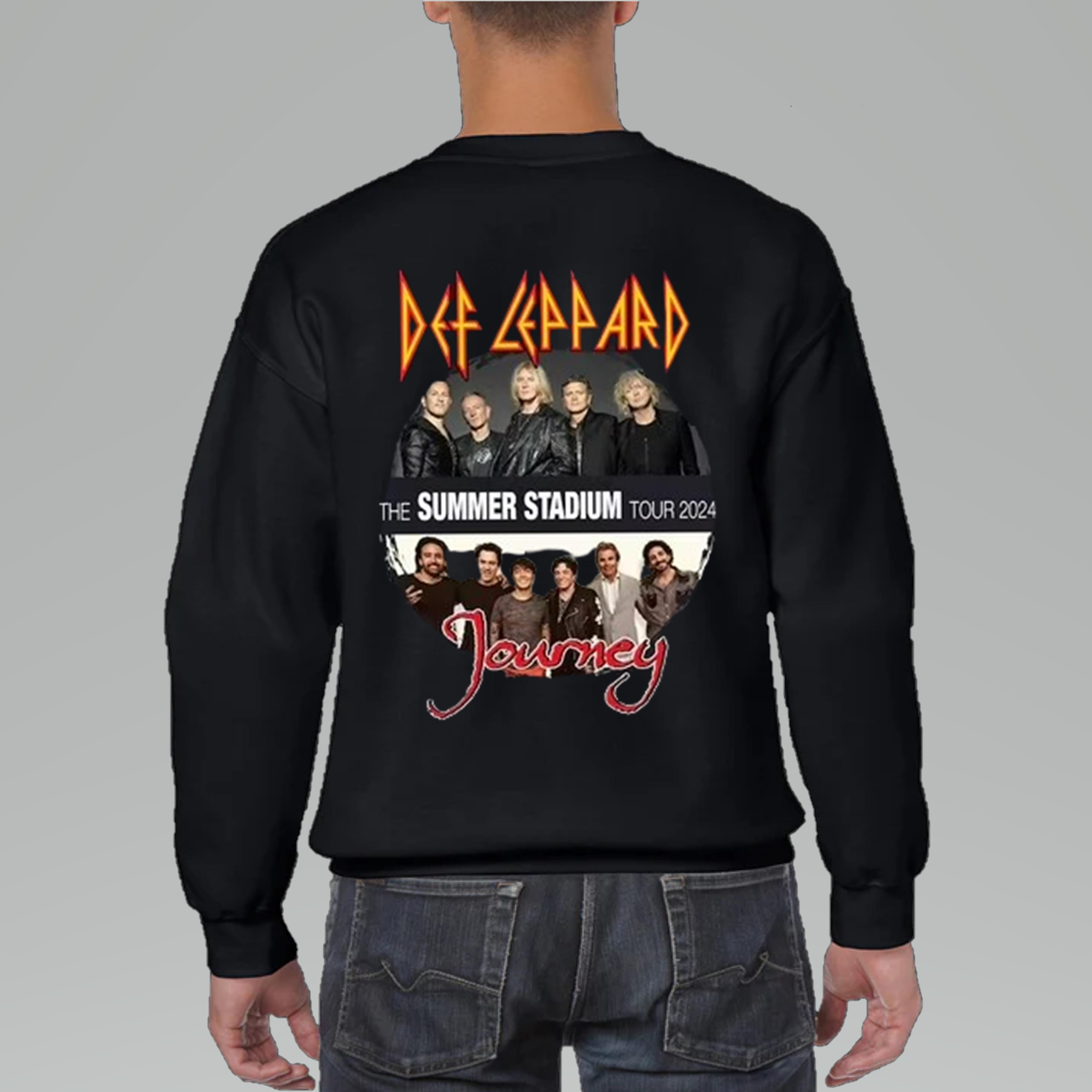 Def Leppard And Journey 2024 Tour SweatSweatshirt Back Side, The Summer