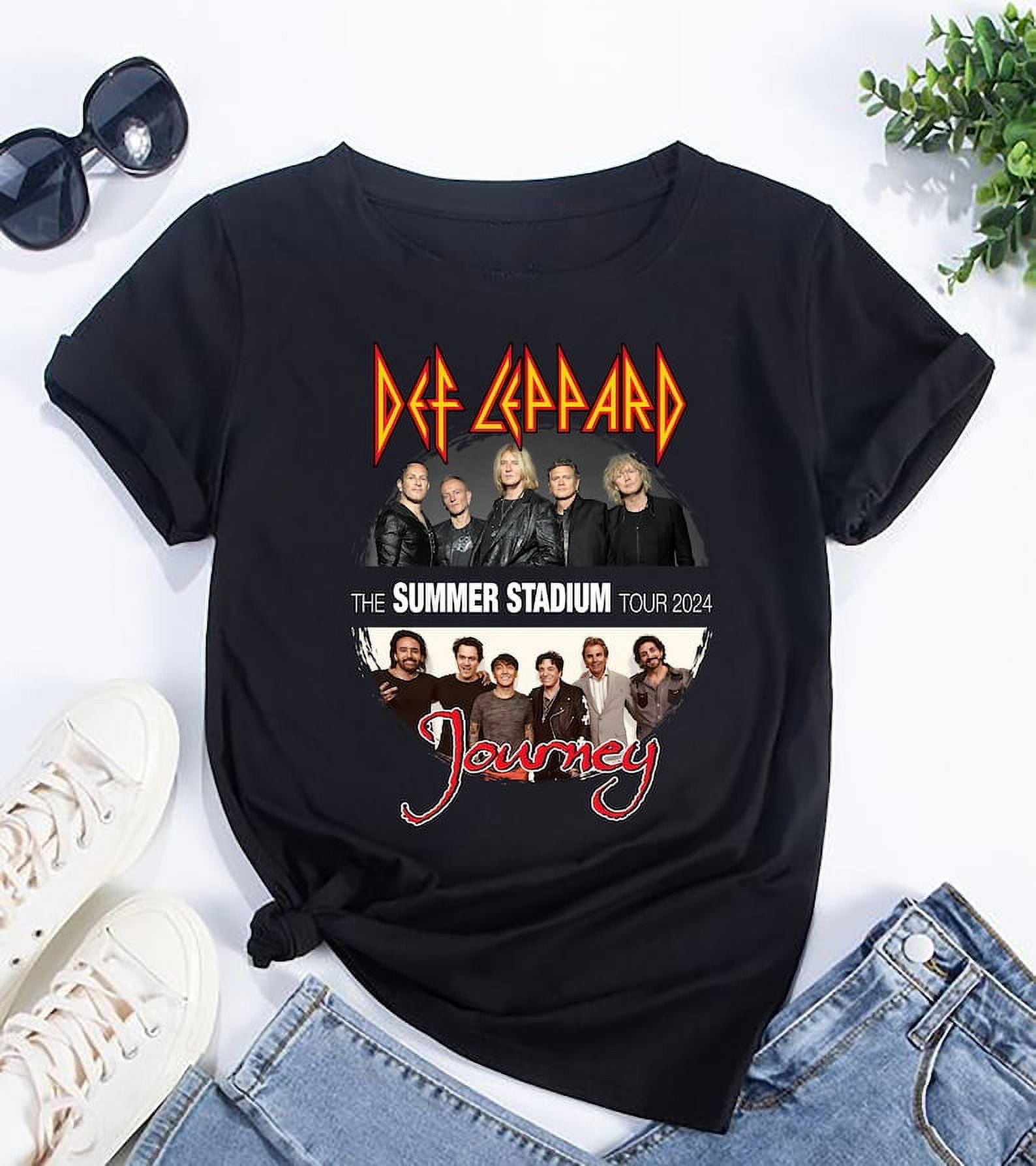 Def Leppard And Journey 2024 Tour TShirt, The Summer Stadium Tour 2024 Shirt, Def Leppard Fan