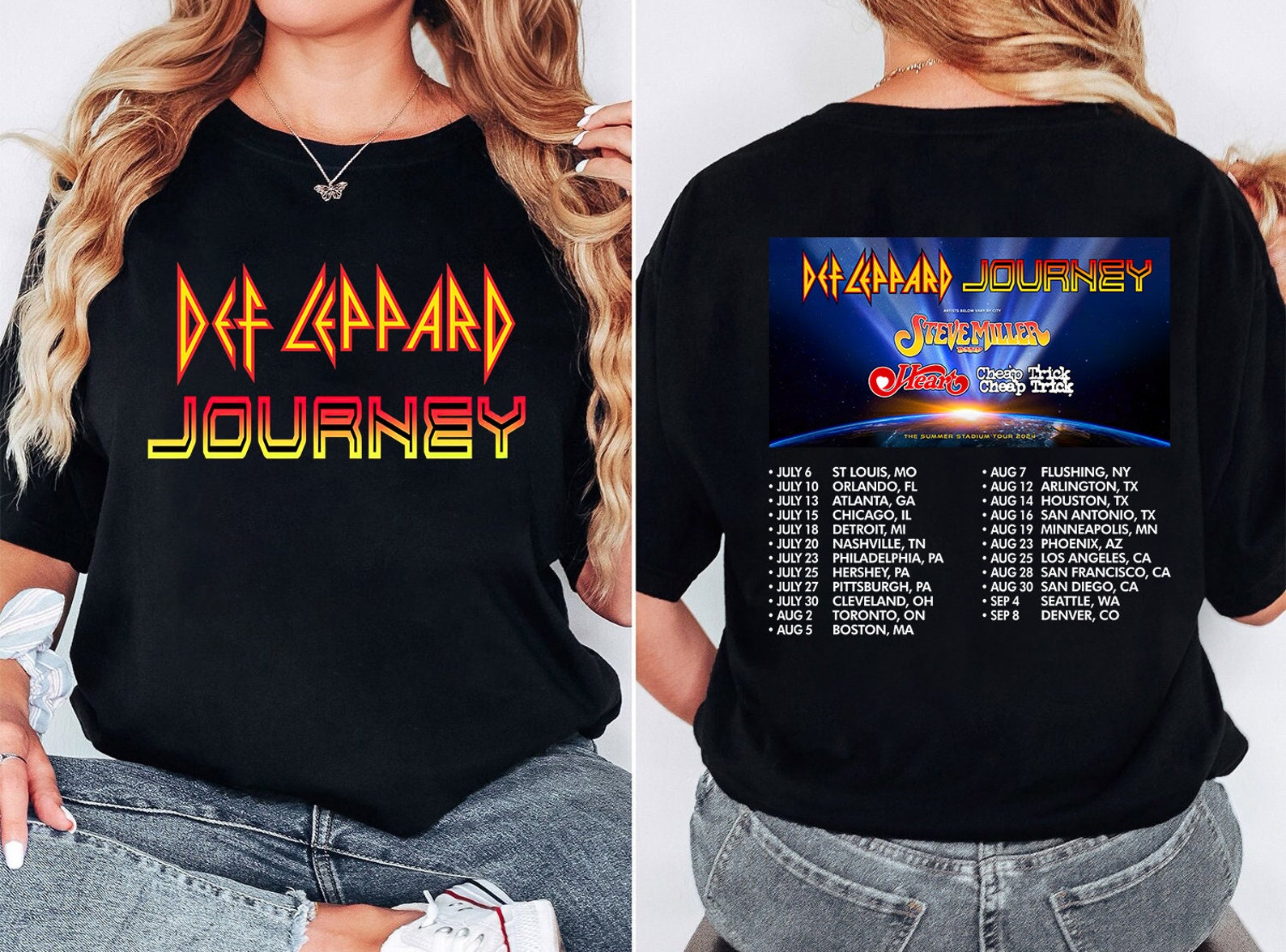 Def Leppard And Journey Summer Stadium Tour 2024 Shirt, Def Leppard Fan