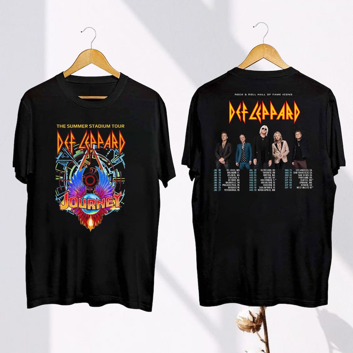 Def Leppard And Journey Summer Stadium Tour 2024 Shirt, Def Leppard