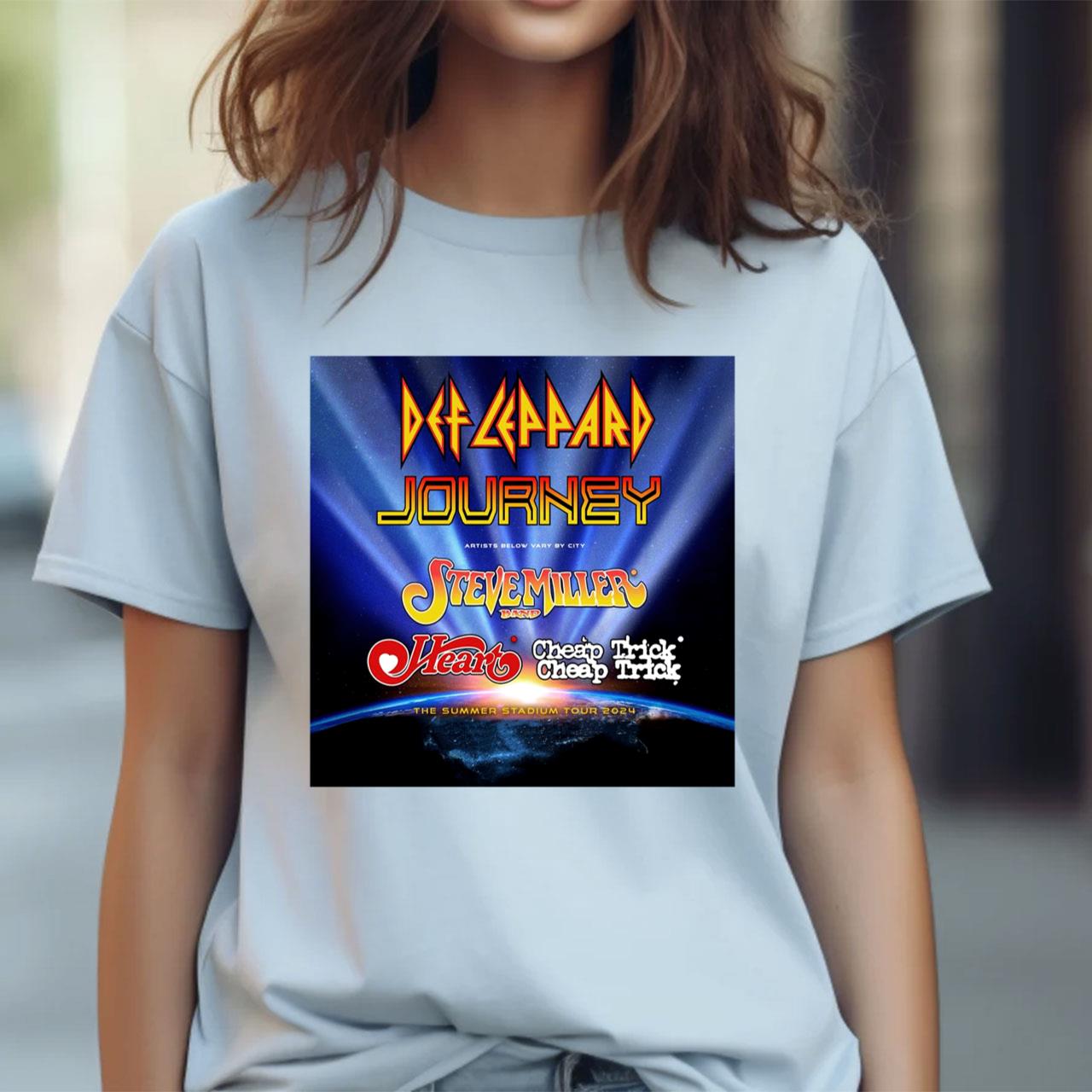 Def Leppard And Journey Summer Stadium Tour 2024 Shirt, Def Leppard