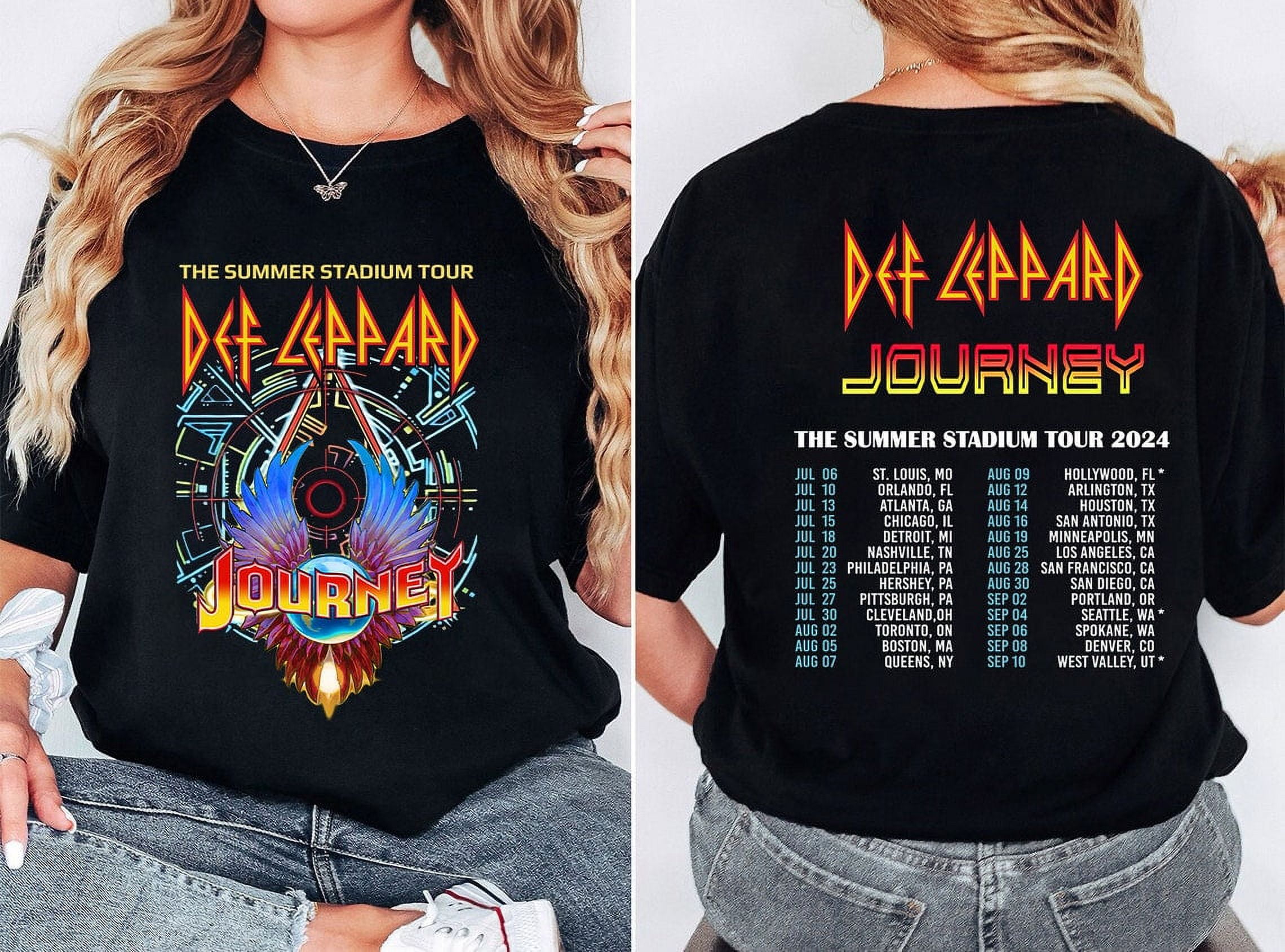 DefLeppard And Journey Summer Stadium Tour 2024 Shirt, Journey Tour
