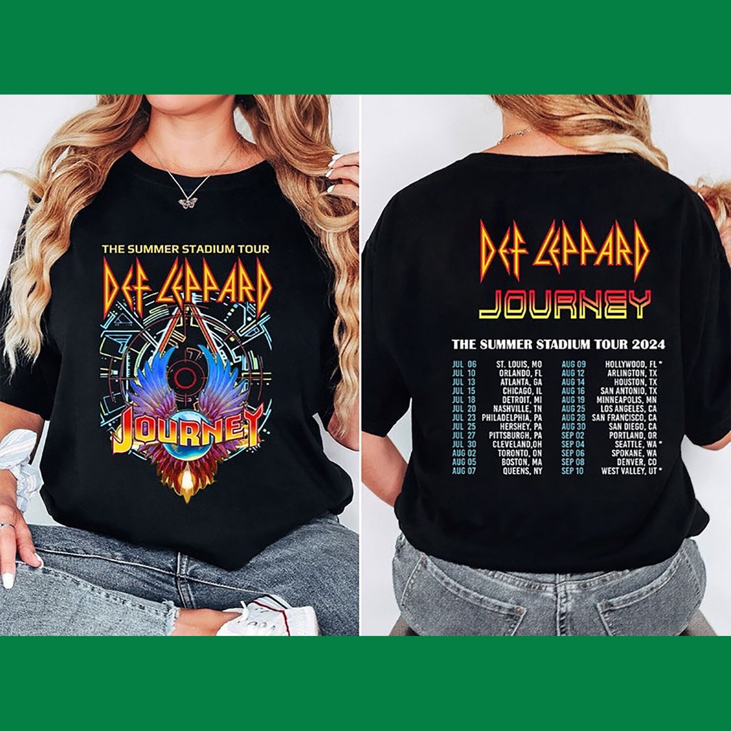 DefLeppard And Journey Summer Stadium Tour 2024 Shirt, Journey Tour