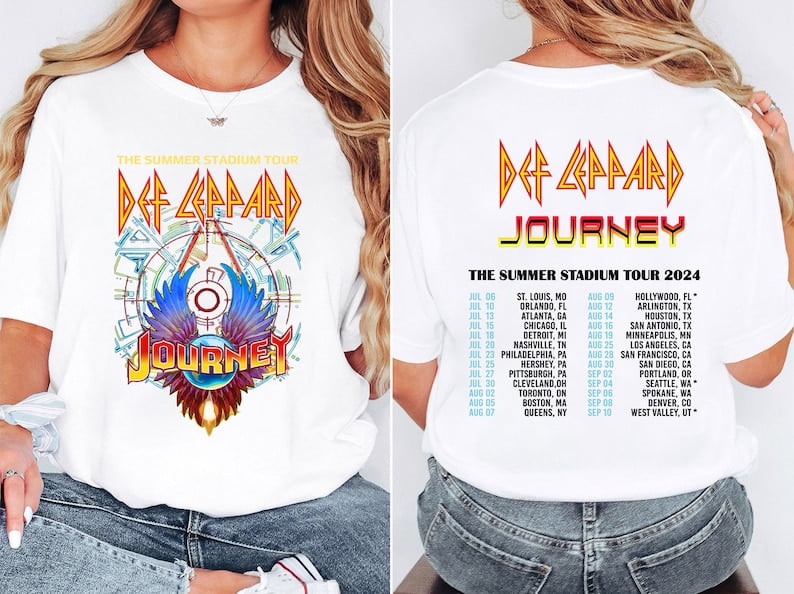 DefLeppard And Journey Summer Stadium Tour 2024 Shirt, Journey Tour