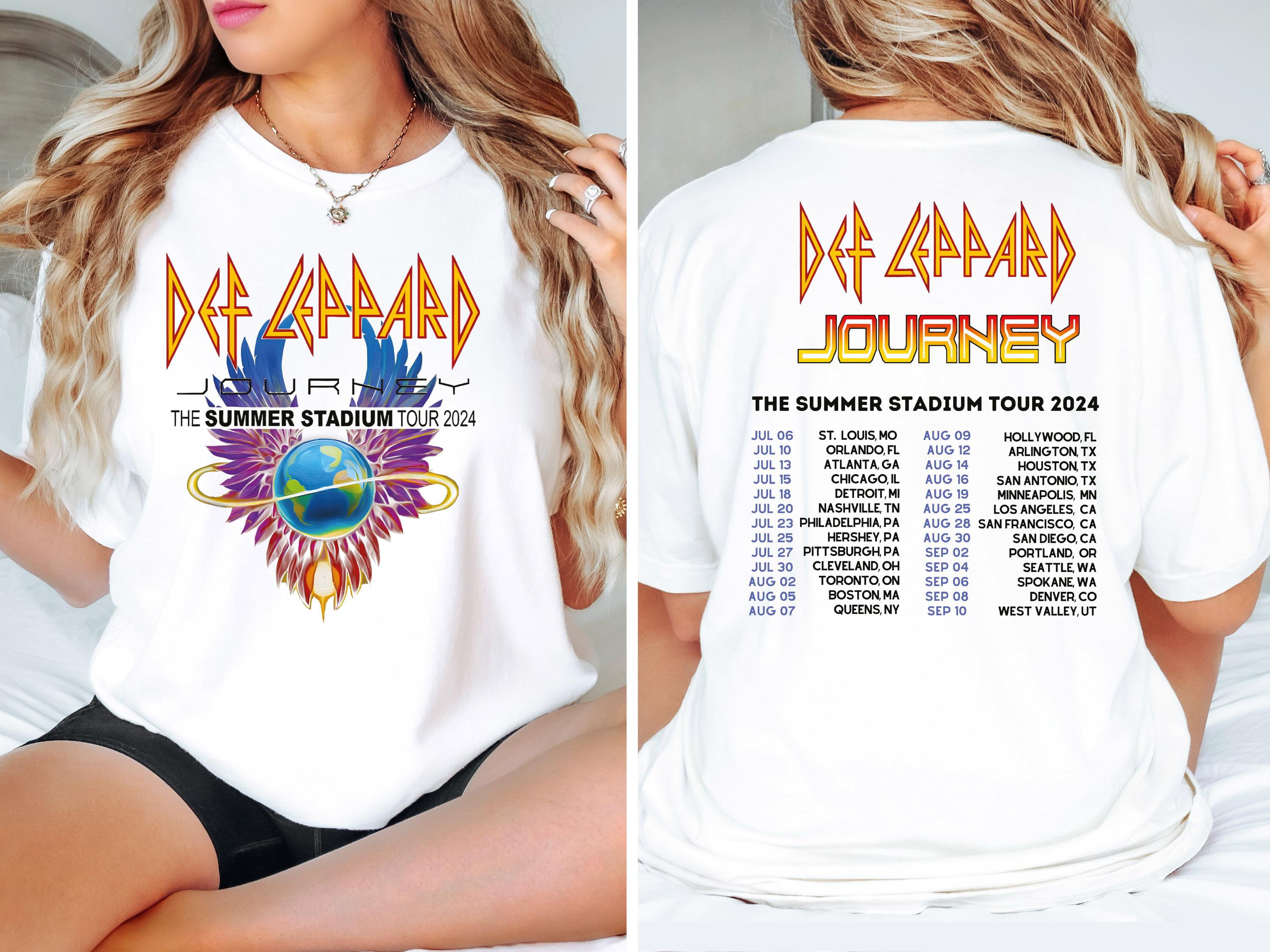 DefLeppard And Journey Summer Stadium Tour 2024 Shirt, Journey Tour