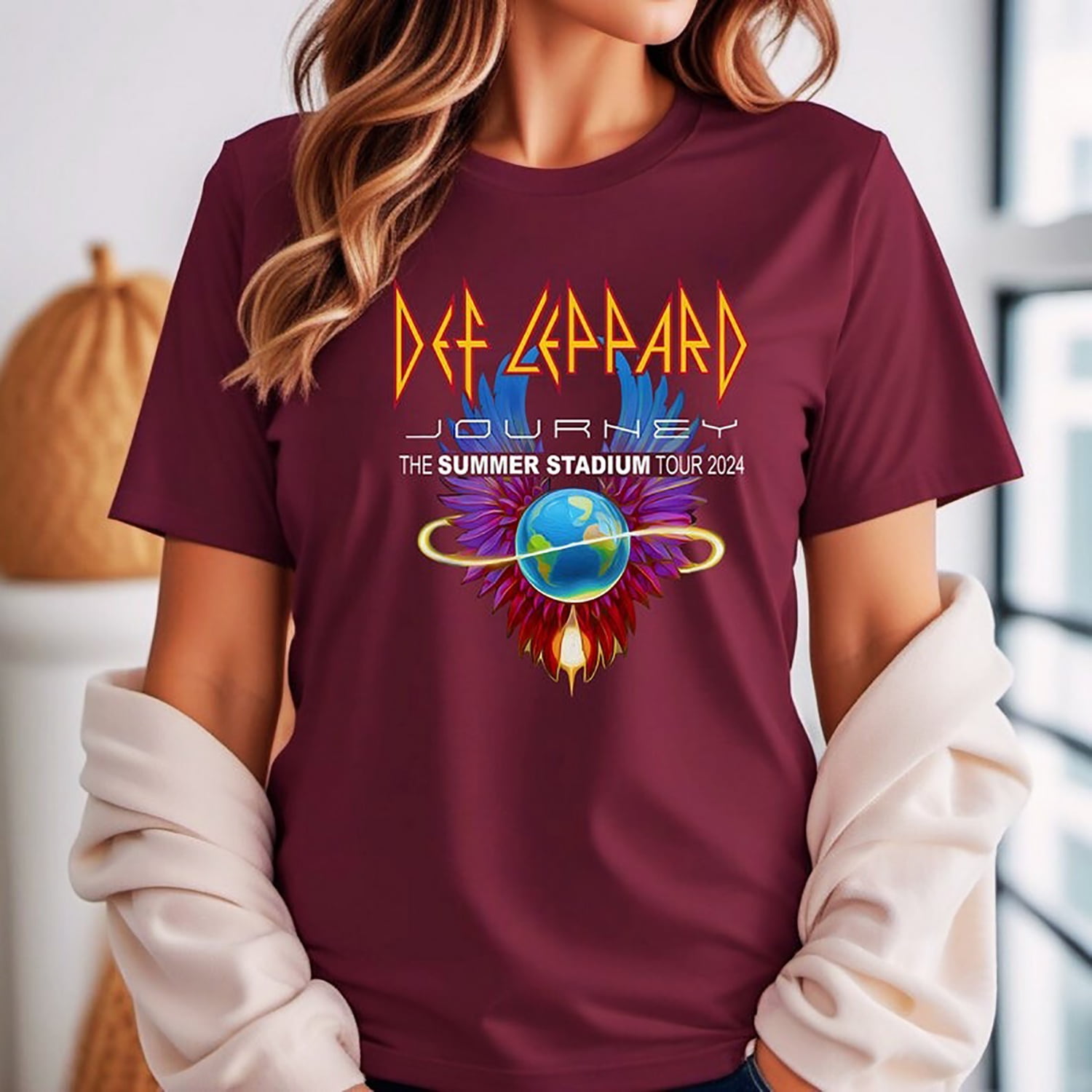 Def Leppard And Journey Summer Stadium Tour Shirts, Def Leppard Fan