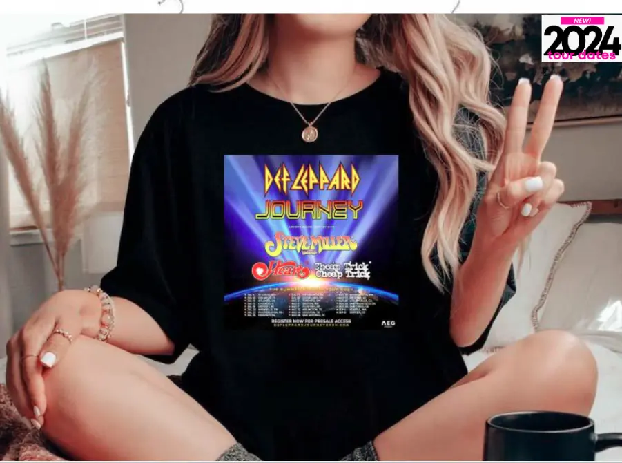 Def Leppard And Journey The Summer Stadium Tour 2024 TShirt Unisex S