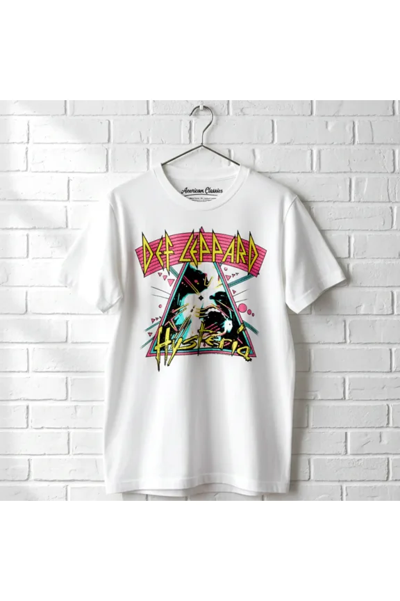 Def Leppard - Arched Lines Hysteria - Short Sleeve - Adult - T-Shirt (AdultL)