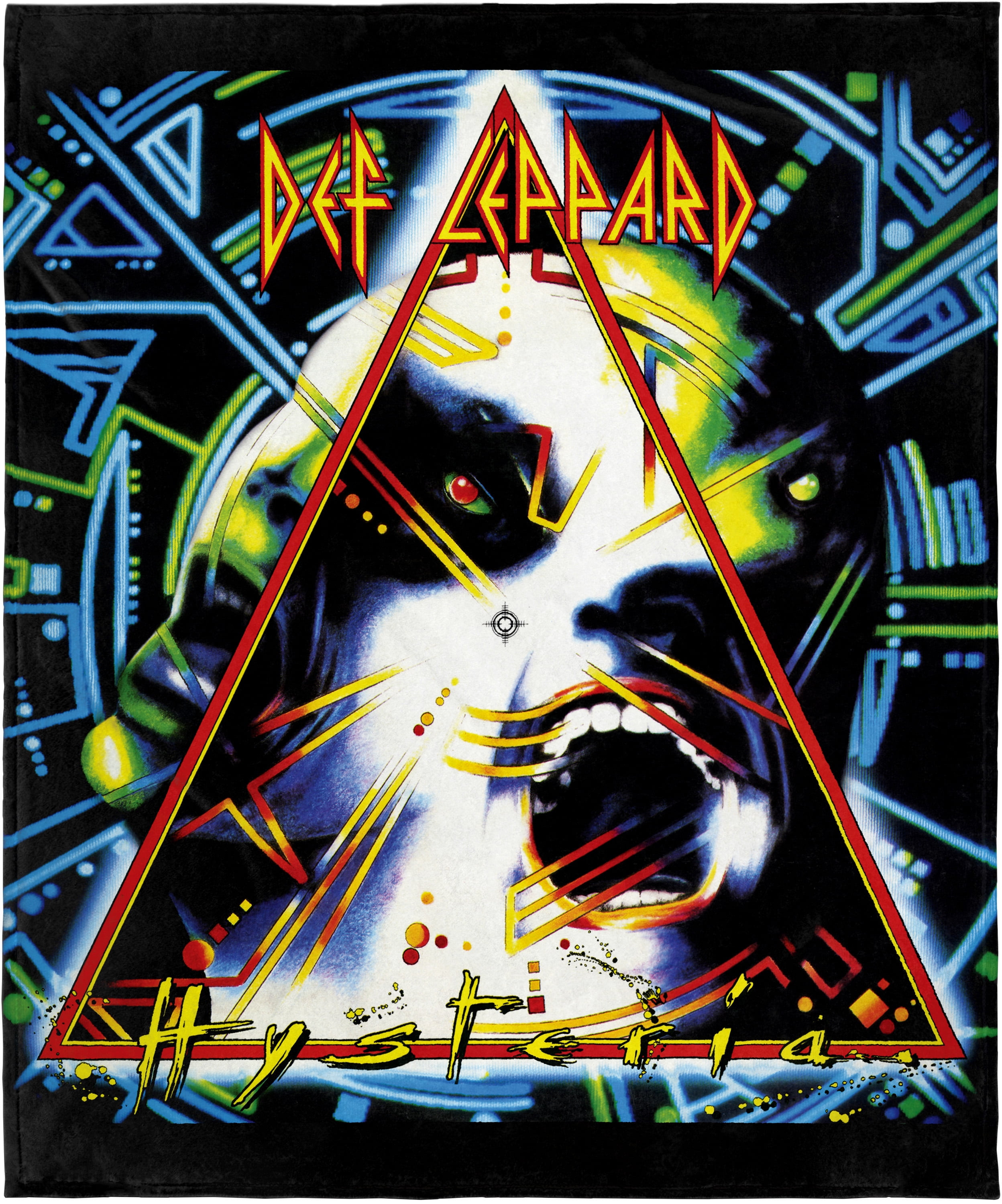 Def Leppard Blanket Hysteria Album Cover Music Band Fleece Throw