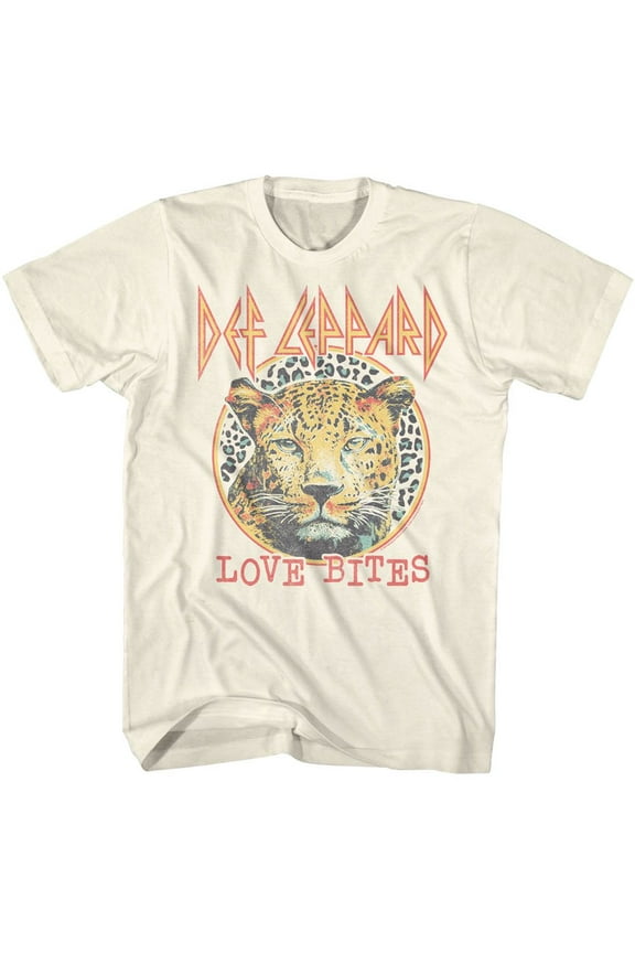 Def Leppard Classic Love Bites Natural Adult T-Shirt
