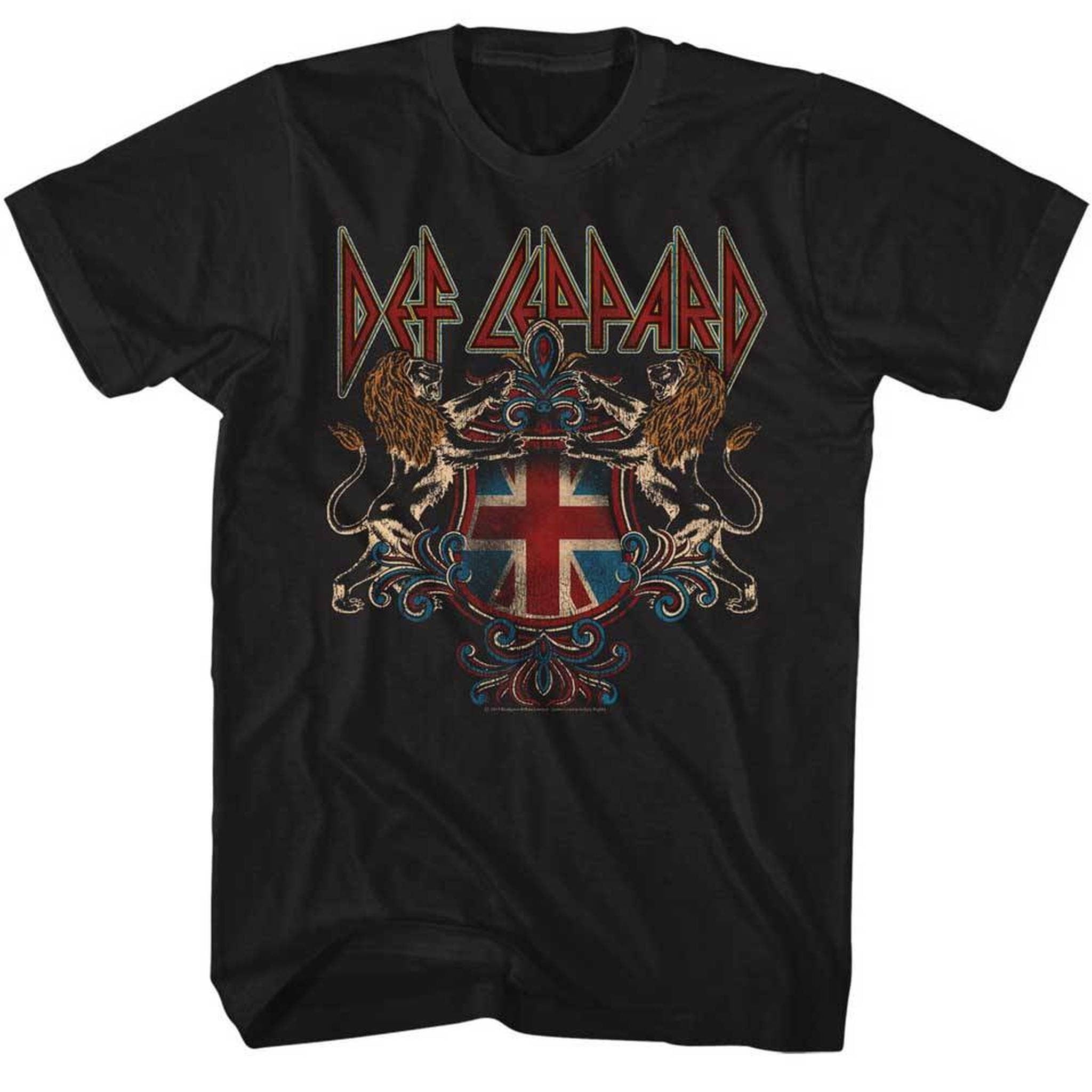 Def Leppard Def Lep Crest Black Adult TShirt