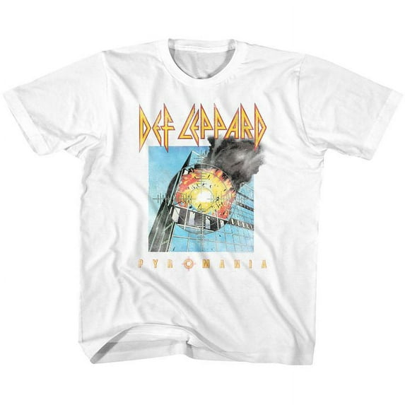 Def Leppard Faded Pyromania White Toddler T-Shirt