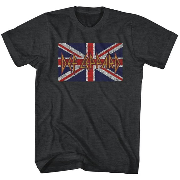 Def Leppard Flag Heather Adult T-Shirt