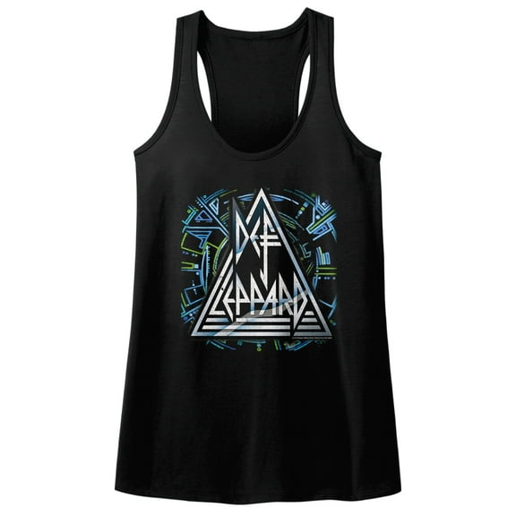 Def Leppard Chrome Circuit Women's Tank Top (Black, Women'sL)