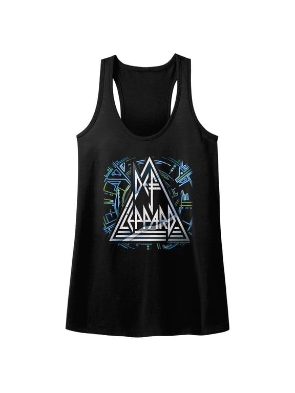 Def Leppard Chrome Circuit Women's Tank Top (Black, Women'sL)
