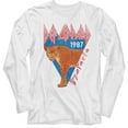 thumbnail image 1 of Def Leppard Half Leopard White Adult Long Sleeve T-Shirt, 1 of 2